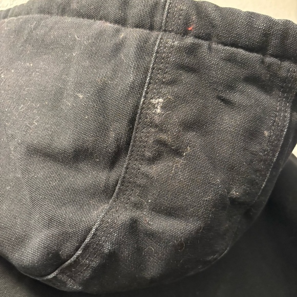 Vintage Carhartt Canvas Bomber Work Jacket Size XL Black Workwear 125 Year Ann - Picture 11 of 12
